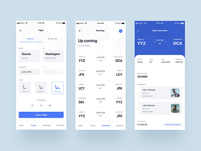 Flight Booking App app app design book booking booking app creative flight flight app flight booking flight ticket graphic inspiration minimal mobile ui order travel app ui uiux