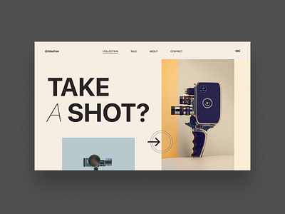 Take a shot camera clean creative graphic inspiration interaction interactive interface minimal minimalism product design store ui uiux user interface web design website