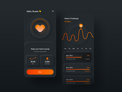 Running app - Dark version