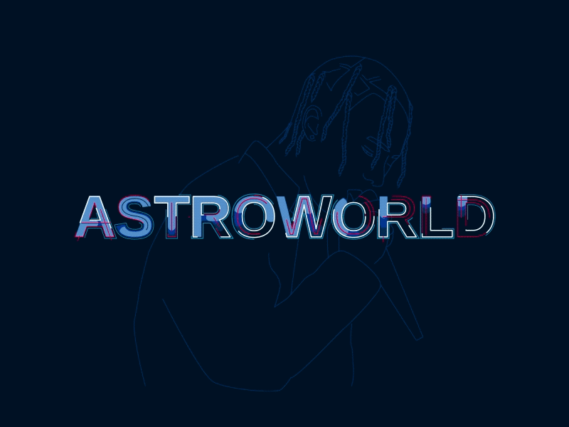ASTROWORLD Kinetic Type animated animation animation 2d animation after effects astroworld design hip hop hiphop kinetic typography rap travis scott