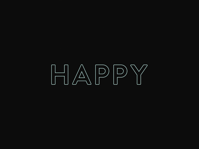 Happiness Text Reveal animated text animation dust sand kinetic typography kinetic type after effect animation art animation after effects animation 2d reveal text reveal animation