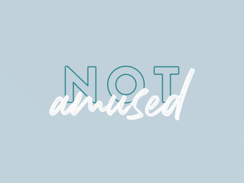 Not Amused - Text Animation after effects animated animated art animated text animated typography animation 2d animation after effects kinetic text kinetic type kinetic typography text animation trim paths type type animation type art type daily typography animation