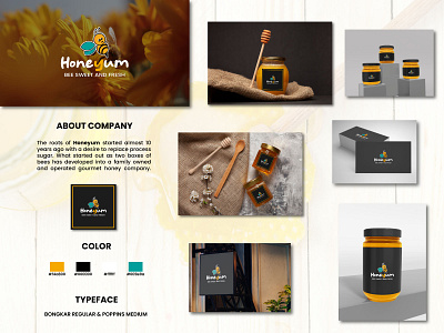 "Honeyum" Logo Project bee branding graphic design honey logo logo design marketing