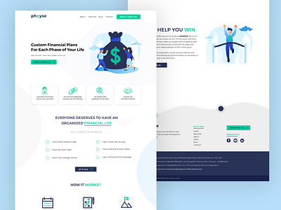 Phayse Financial Weath Management Website Design branding business website clean design clean ui figma finance website flat illustrator illustration landing page design logo typography ui vector wealth management website