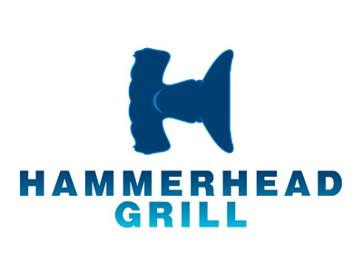 Hammerhead Grill identity illustration logo restaurant typography