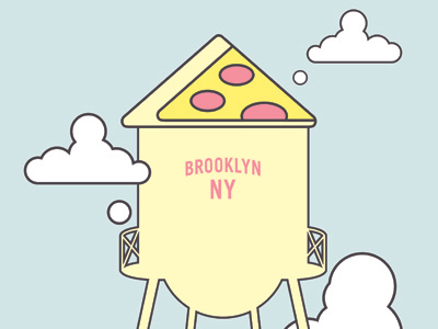 Brooklyn Pizza brooklyn creative graphic illustration new york pizza vector