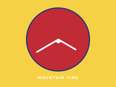 Mountain Time clock creative fun icon illustration time vector
