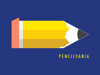 Pencil-vania creative graphic icon illustration logo pennsylvania
