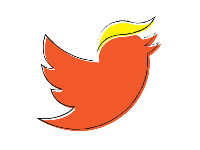 Trump has taken over twitter donald trump humor political politics potus trump twitter vector