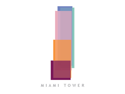 Miami Tower florida iconic illustration miami miami tower the 305 vector