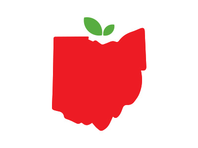 Eat Local Ohio buckeye state icon design eat farms illustration local logo ohio