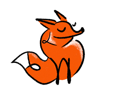 Fox calm character chill cool fox meditation meditation app orange sleeping