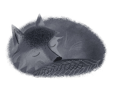 Sleeping Wolf calm character fur furry gray pattern rest sleep sleeping sleepy wolf