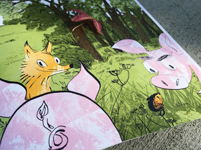 The Pig Who Danced character dance design environment expression face forest fox grass mouse pig woods