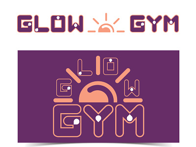Glow GYM Logo and Branding