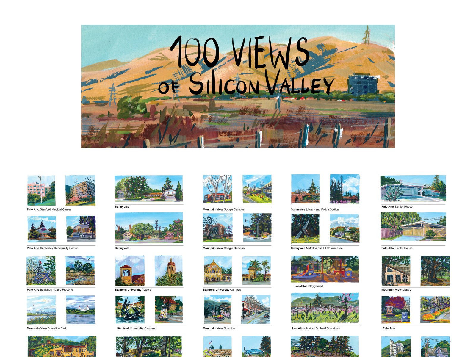 100 Views of Silicon Valley Poster by Nina Khashchina on Dribbble