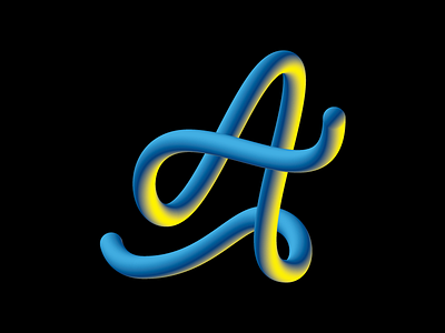 Alphabet - Letter A 3d alphabet blend hand lettering illustrator letter a lettering vector