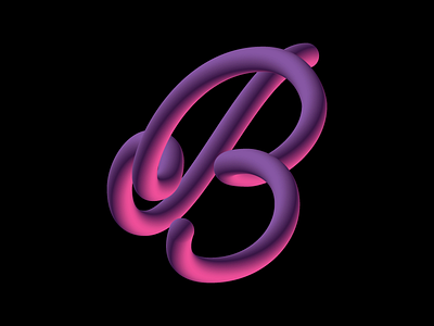 Alphabet - Letter B 3d alphabet blend hand lettering illustrator letter b lettering vector