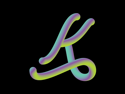Alphabet - Letter K 3d alphabet blend hand lettering illustrator letter k lettering vector
