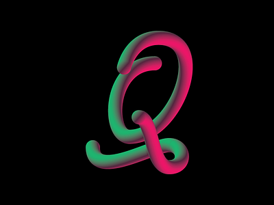 Alphabet - Letter Q 3d alphabet blend hand lettering illustrator letter q lettering vector