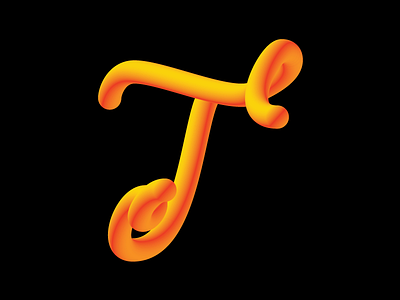Alphabet - Letter T 3d alphabet blend hand lettering illustrator letter t lettering vector