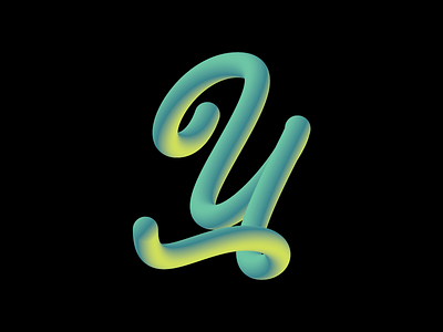 Alphabet - Letter U 3d alphabet blend hand lettering illustrator letter u lettering vector