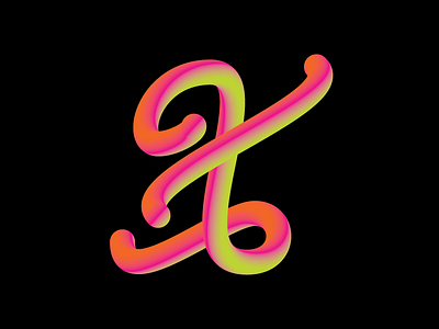 Alphabet - Letter X 3d alphabet blend hand lettering illustrator letter x lettering vector