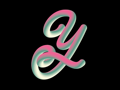 Alphabet - Letter Y 3d alphabet blend hand lettering illustrator letter y lettering vector