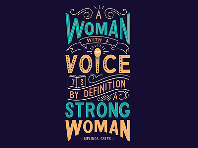 A Woman With A Voice digitized feminism feminist feminist art feminist quotes hand lettering lettering vector