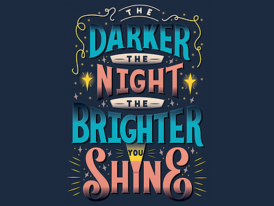 The Brighter You Shine broadway design hand lettering illustrator lettering lyrics mean girls musical quote type typographic typography vector vector lettering