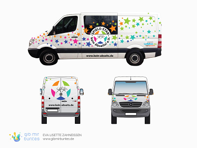 Car wrap design "Spiele-Star" for a van full of toys car design car wrap client work van design