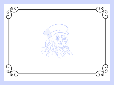 Cranky Da Vinci branding illustration