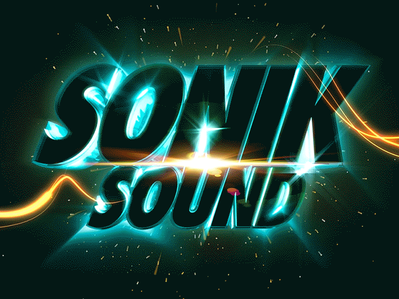 Sonik Sound - Animated logo 3d future gif logo stars