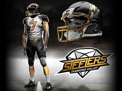 Diamond Valley Steelers apparel branding clothing diamond football jersey logo sports