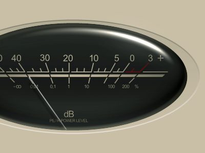 NEW UI WIP > POWER LEVEL audio bars glass gui music peak power level ui