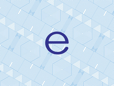 "e" and pattern line logo pattern repeat