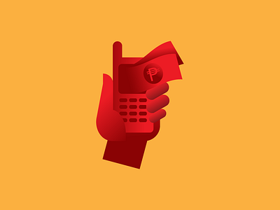 P.R.E.A.M. campaign cellphone hand illustration mobile peso vector