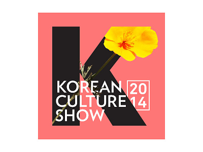 Korean Culture Show - Event graphic 3/5 branding event flower graphic icon identity korean logo logotype pastel photography pink