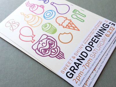 Grand Opening flier bakery brooklyn cafe cake cupcake design flier illustration lion dance marketing monoweight