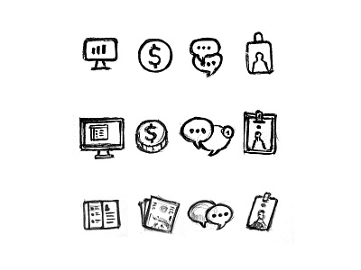 Icon sketches design icon icons illustration