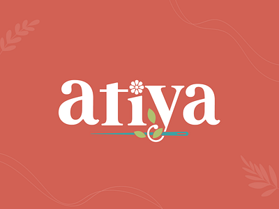 Atiya Branding Desing brand brand identity branding embroidery empowerment femenine floral flowers logo logo design nature needle plants sew sewing