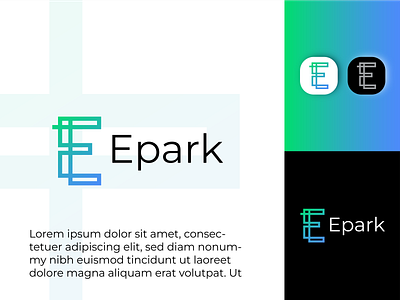 Epark-Modern-Letter-LogoDesign Concept 3d animation brand brand identity branding charaty logo design epark logo graphic design illustration logo modern logo motion graphics stok logo tipo logo ui