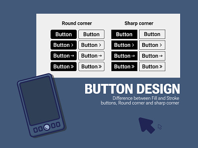 Button diffrence UI element design app branding design graphic design illustration logo typography ui ui design user experience user interface ux vector website