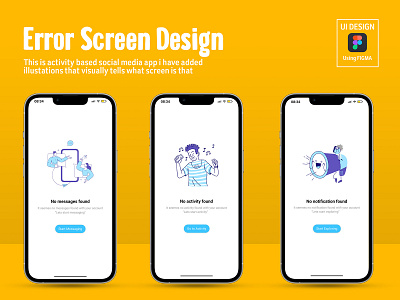 Error screen design