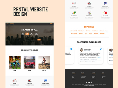 Rental website design using figma