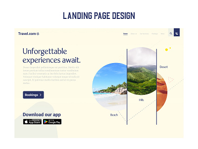 Landing page design