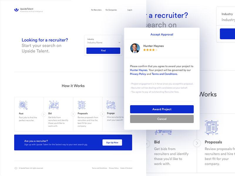 Trouble recruiting a recruiter? ux ui profile search tech talent recruitment recruit application web app webapp