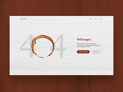 #DailyUI 008 - 404 Page
