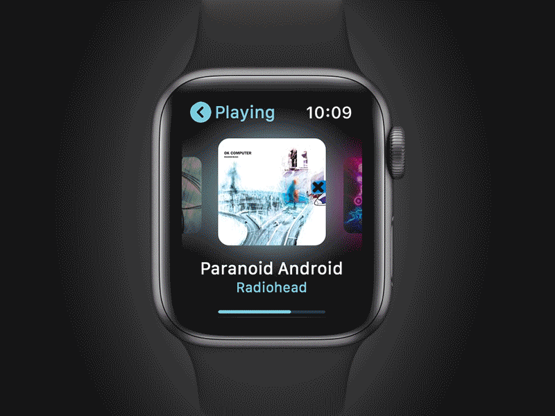 #DailyUI 009 - Music Player animation apple watch dailyui dailyui 009 music player watch wearables