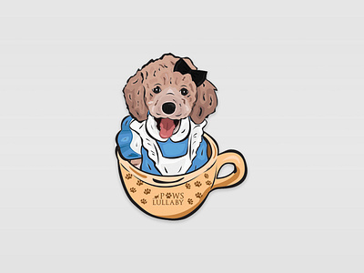 Dog illustration in Alice theme
